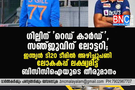 Gill Dropped, Samson Returns: BCCI Rings in Bold Overhaul for India’s T20 World Cup Push